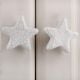 White Star Crackle Ceramic Knob